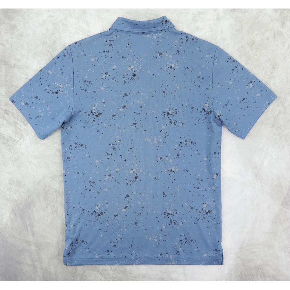 Travis Mathew Splatter Print Golf Polo Mens Small S Blue Bear Dance Golf Club - Picture 4 of 10